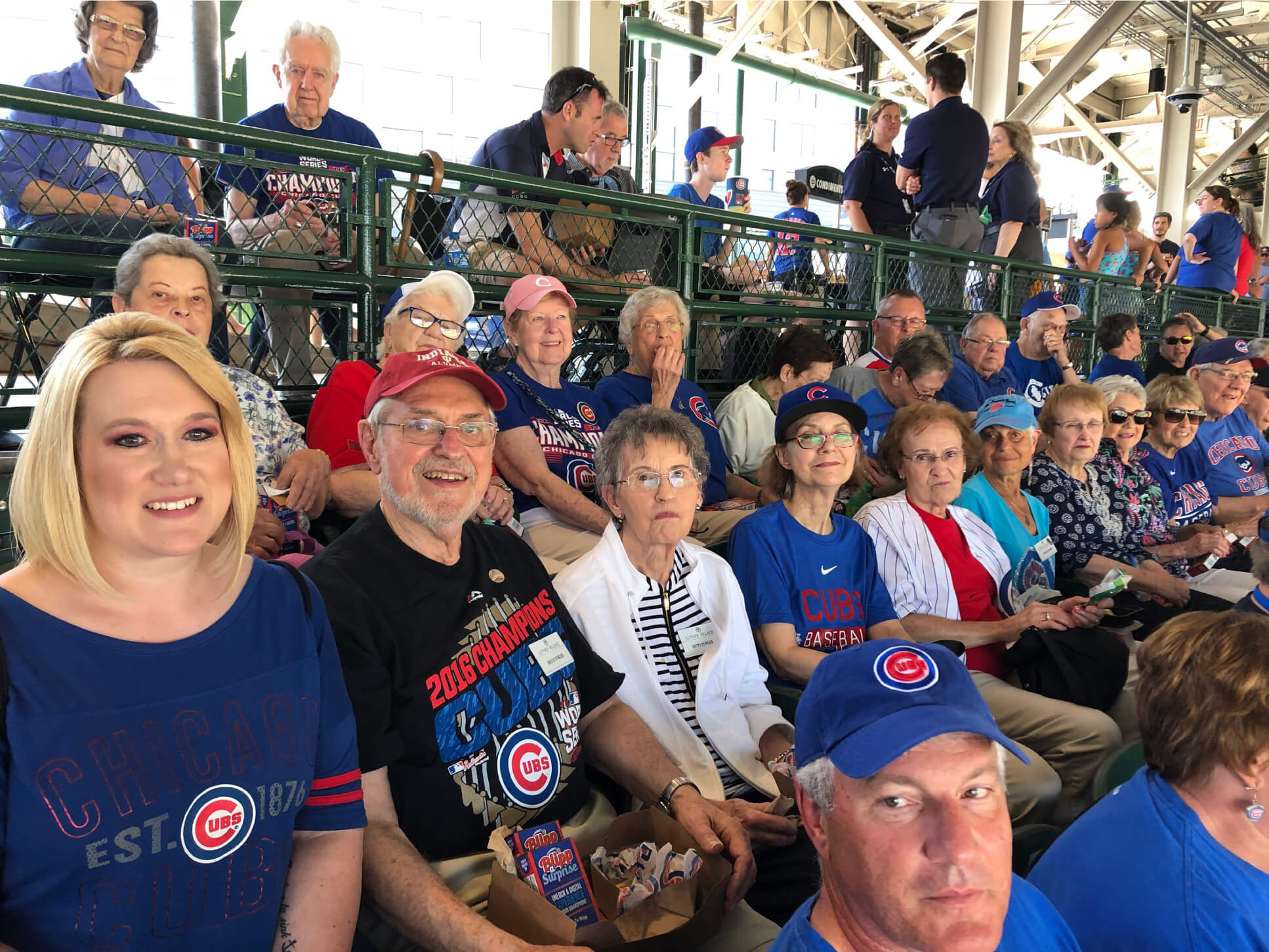 2235686 seniors enjoying a cubs game