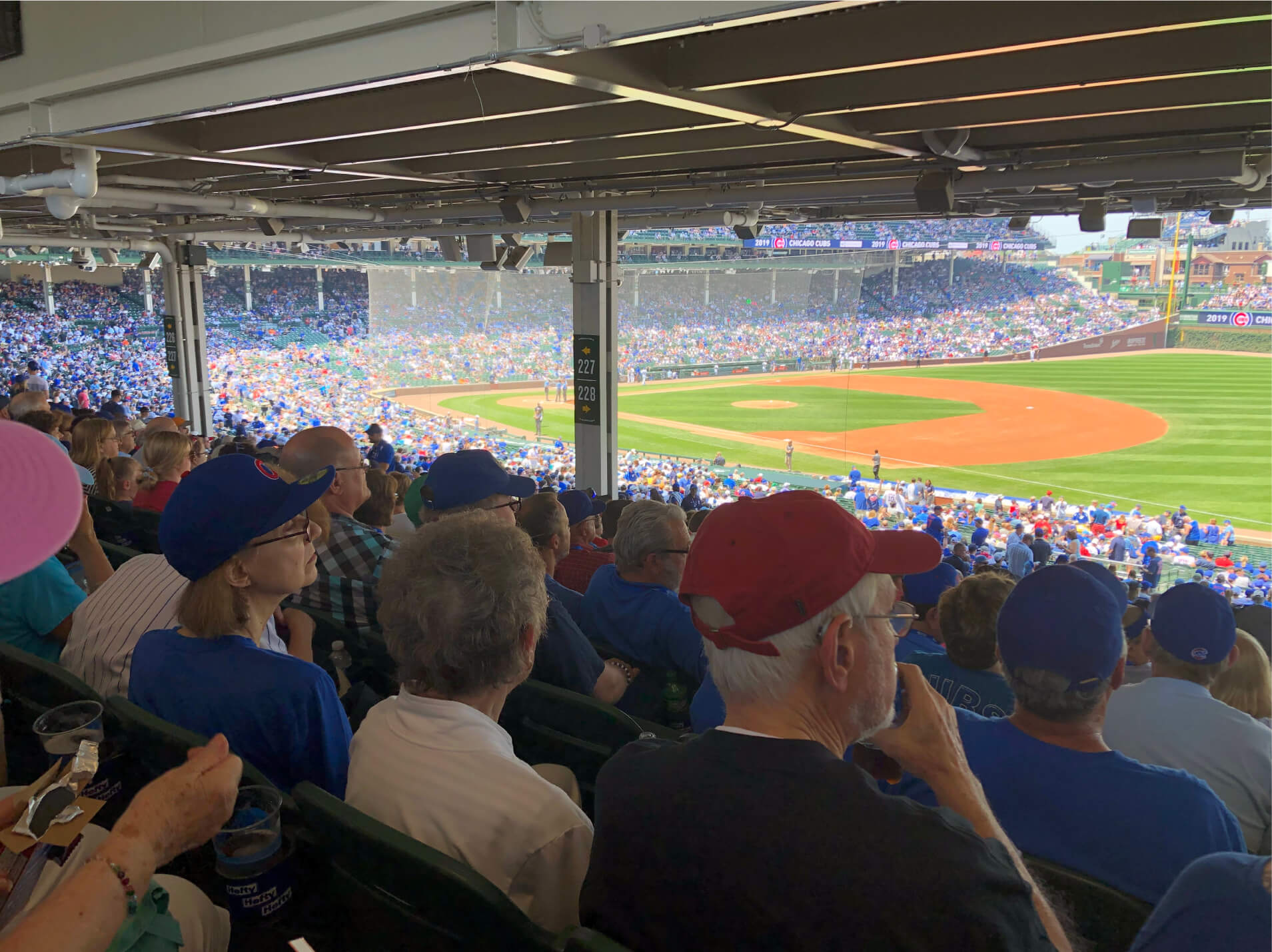 2235698 seniors enjoying a cubs game