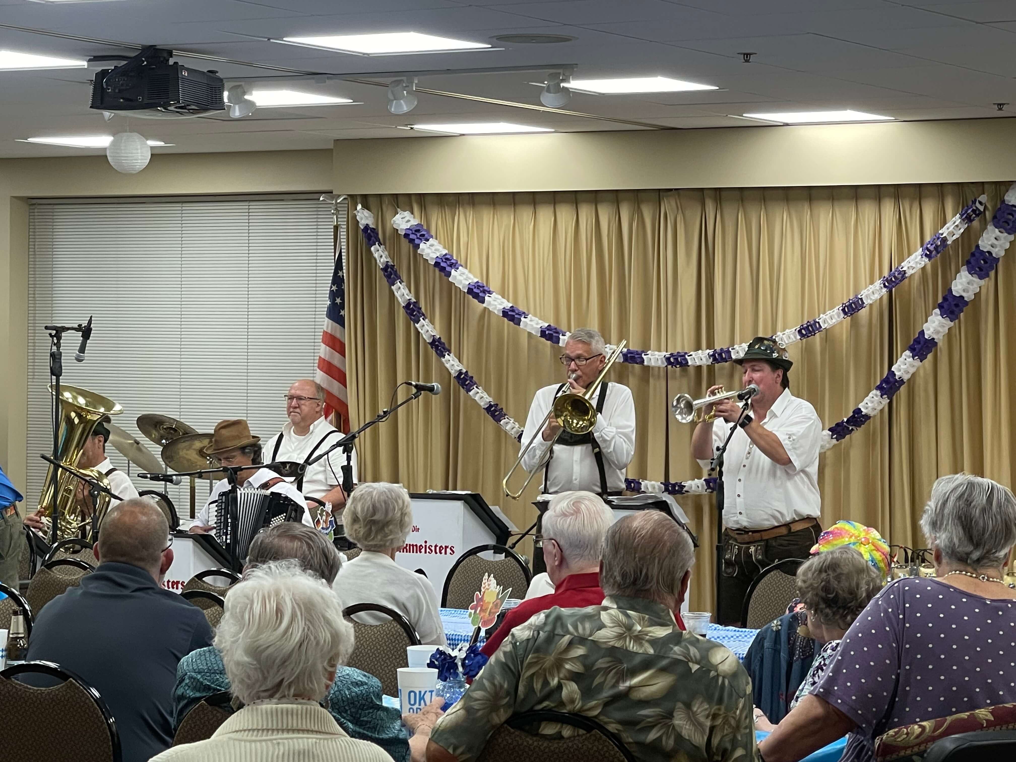 band performing at an event